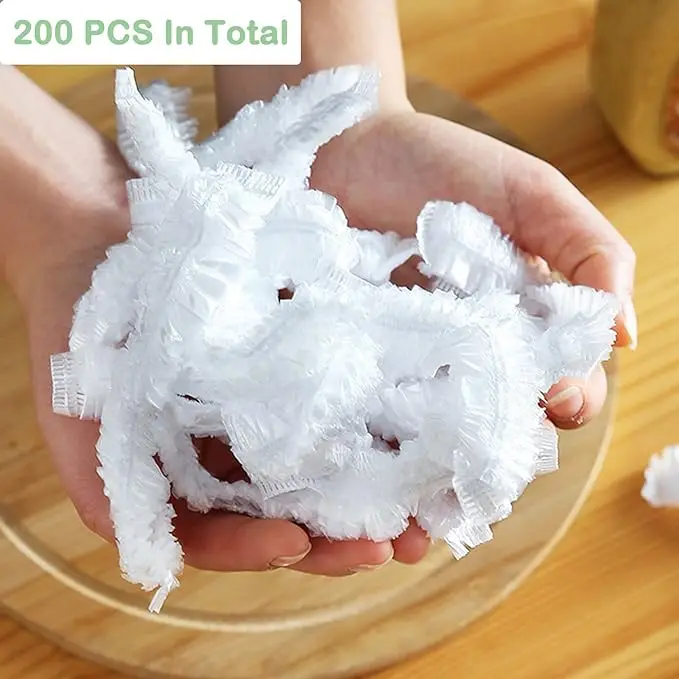 Mingbo 100pcs Reusable Fresh-keeping Transparent Kitchen Elastic Disposable Plastic Wrap Food Cover for Dish