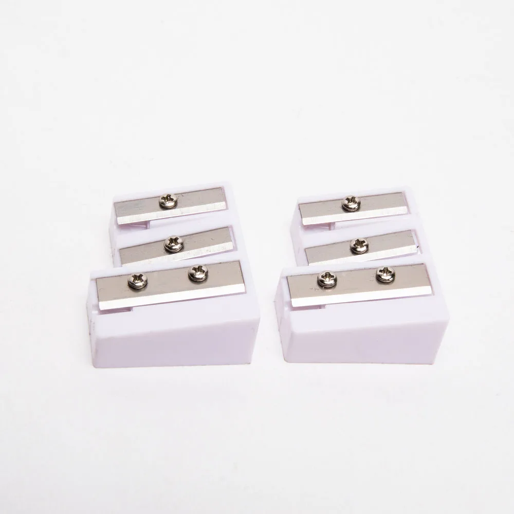 
funny design plastic portable three holes pencil sharpener for school office use 