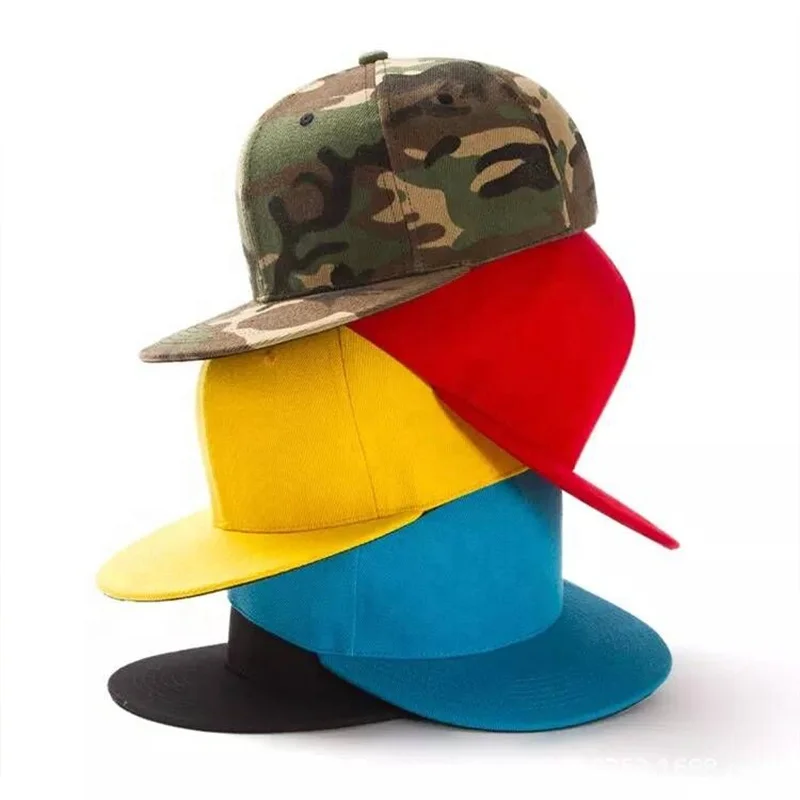 Adult Back Closed Flat Brim 6 Panel Small Head Lady Man Blank Hip Hop Snapback Hat Men Flat Hats