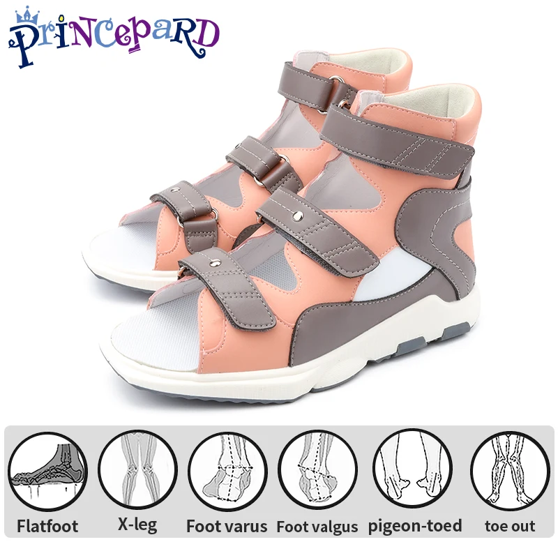 Princepard Children High-top Orthopedic Summer Sandals Corrective And Prophylactic Orthopedic Sandal For Toddler