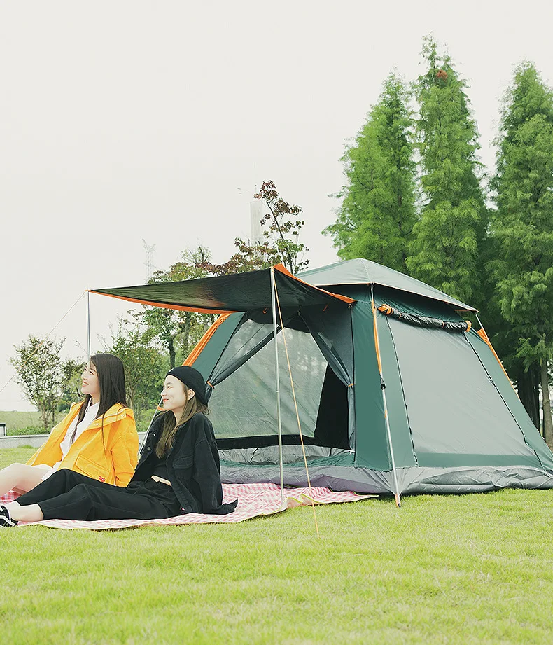 Quality Of good quality Portable Outdoor Camping Equipment Fully Automatic Thickening Rain-proof Four-sided Camping Tent