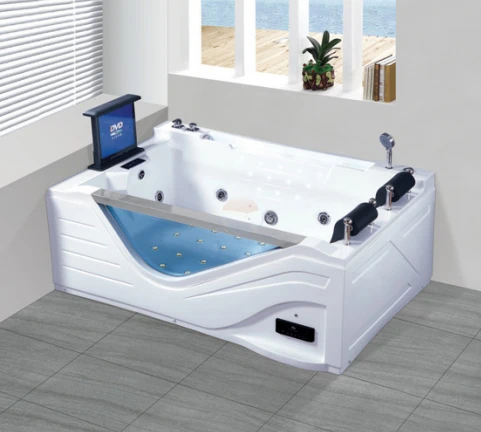 2 person whirlpool acrylic massage bathtub hotel luxury bath freestanding hydromassage