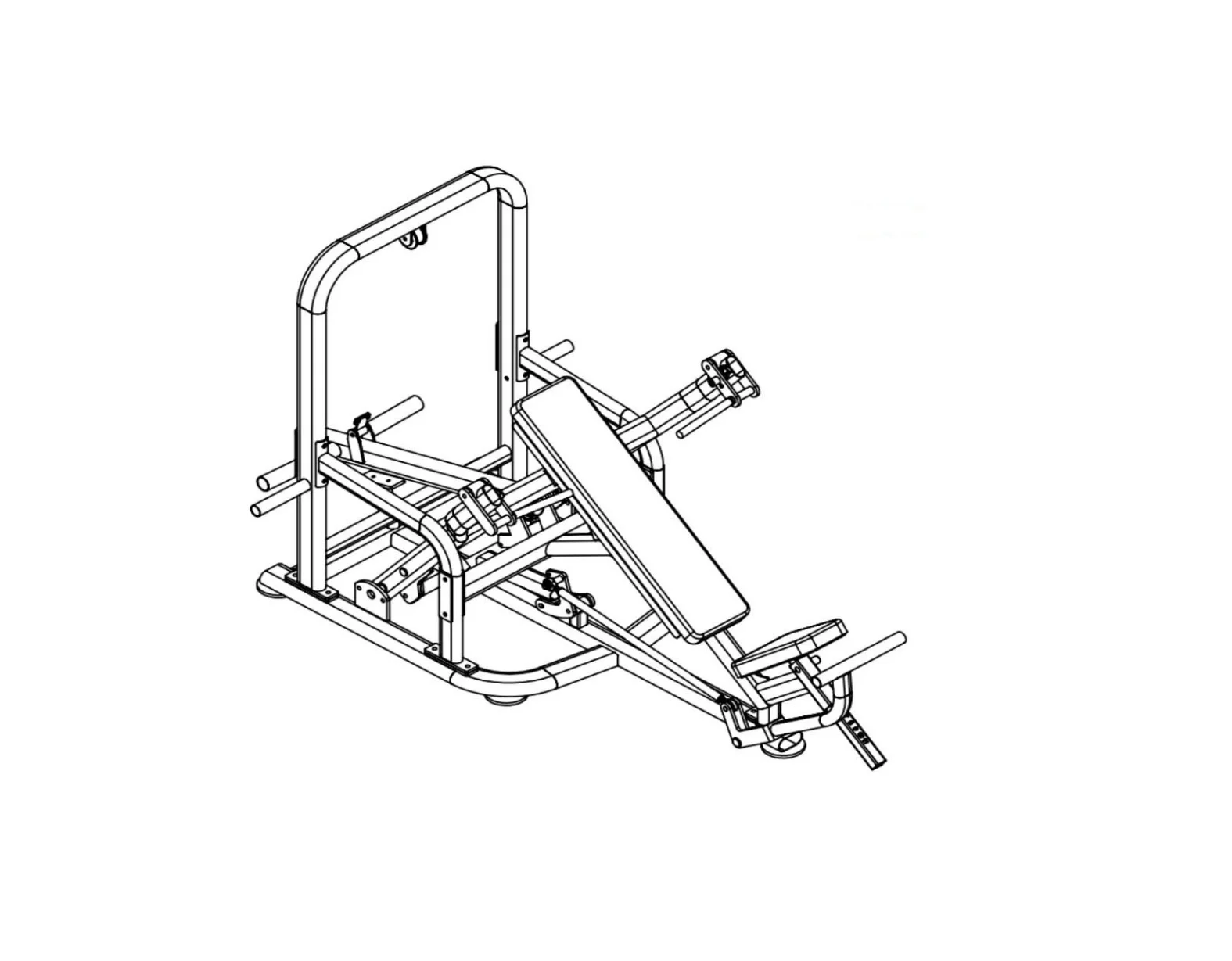 Training Indoor Sports and Entertainment Fitness Equipment Seated Multi High Row