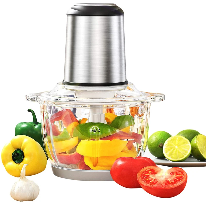 Household Appliance Electric Stainless Steel Food Processor Mini Hachoir Onion Cutter Yam Pounder Hand Held Meat Chopper