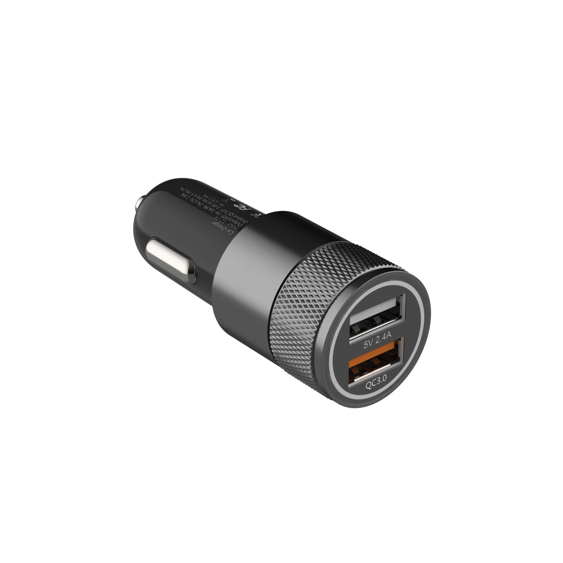 Высококачественное Автомобильное зарядное устройство с двумя USB-портами QC3.0 и 5 в 2,4 А