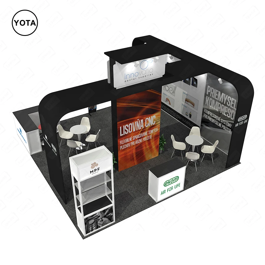 Tawns Easy Set Up Modular Trade Show Equipment Booth Stand Tension Fabric Aluminum Frame Banner Stand for Exhibition Expo