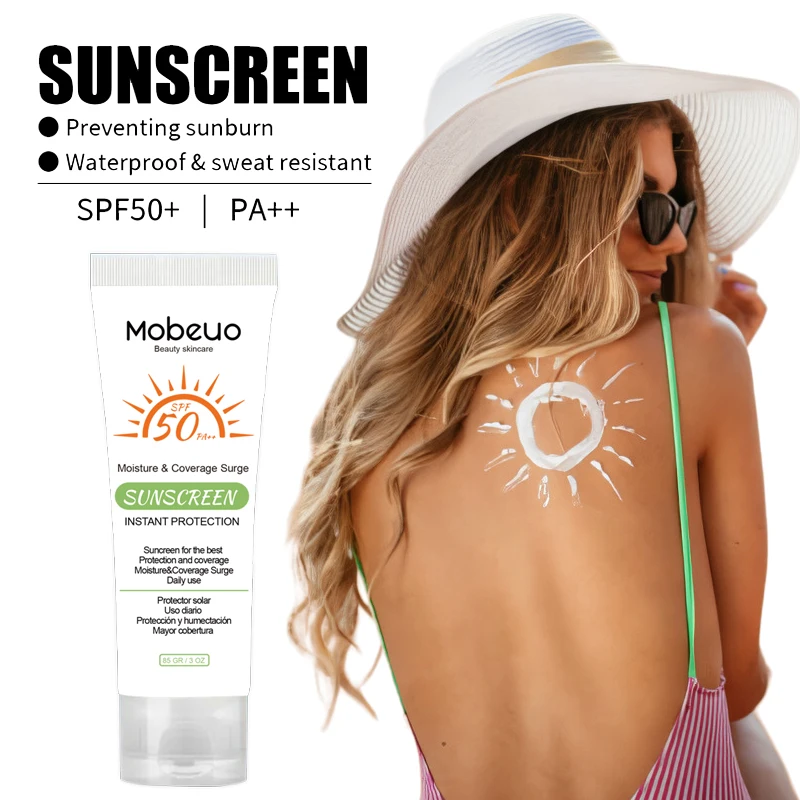 Отбеливающий солнцезащитный крем SPF50 + PA +++ легкий натуральный экстракт цинка для лица