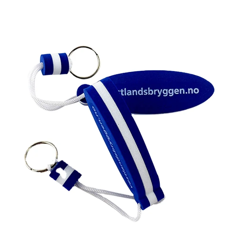 Wholesale eva foam floatable keychain keyholder  with rope