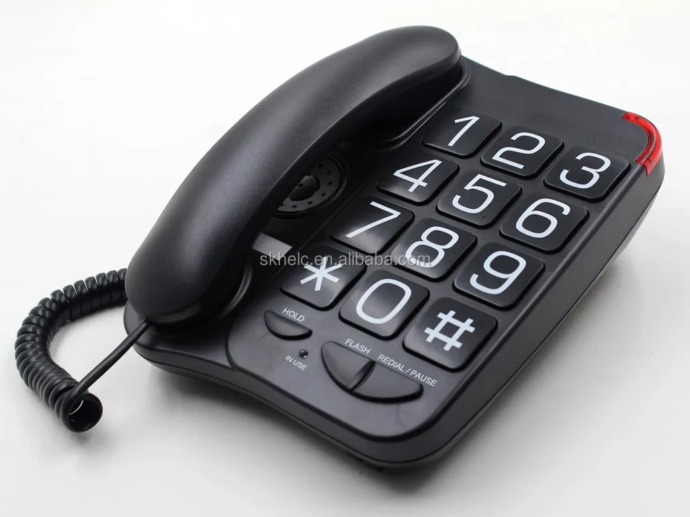 Big button number telephone landline corded phone for elderly house