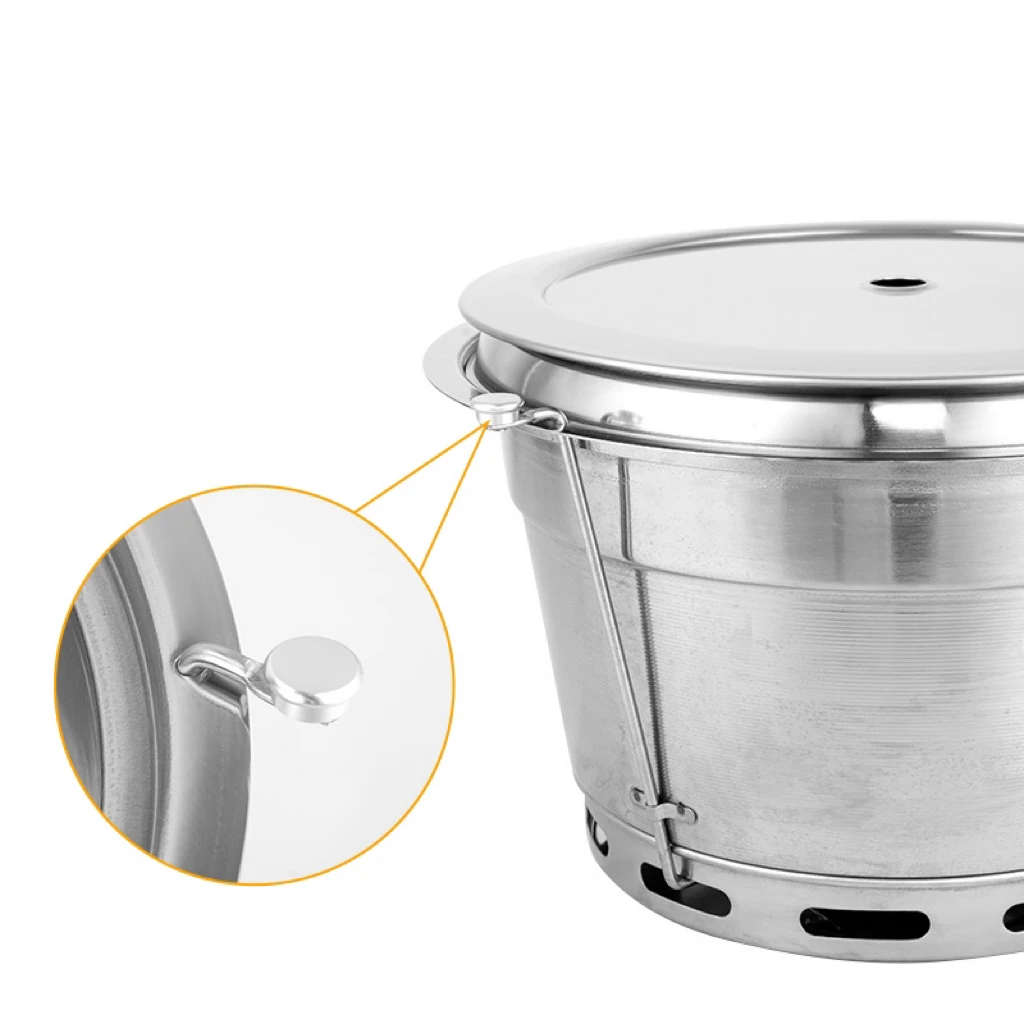 High Quality Stainless Steel Oil Spatter-Proof Corrosion Resistant  Lower Smoke Exhausting Charcoal BBQ Grill Stove