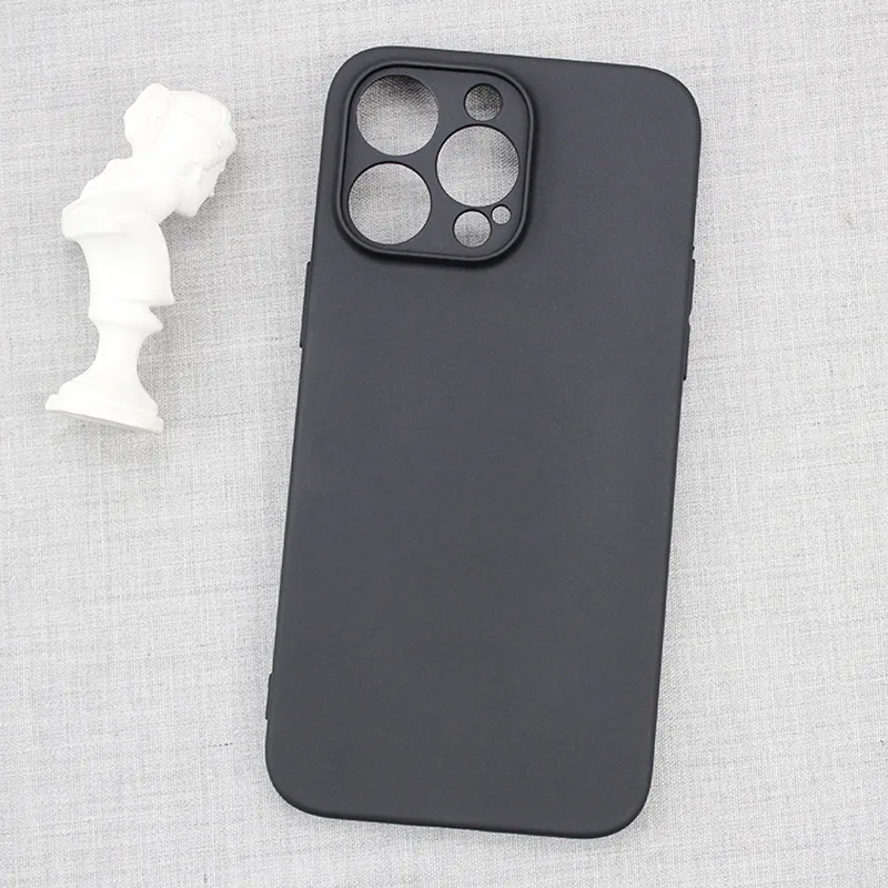 Matte Ultra Thin Silicone Case For iphone14 13 12 11 Pro Max Mini X XS Max XR 7 8 6 S 6S Plus SE 2020 Soft TPU Black Back Cover