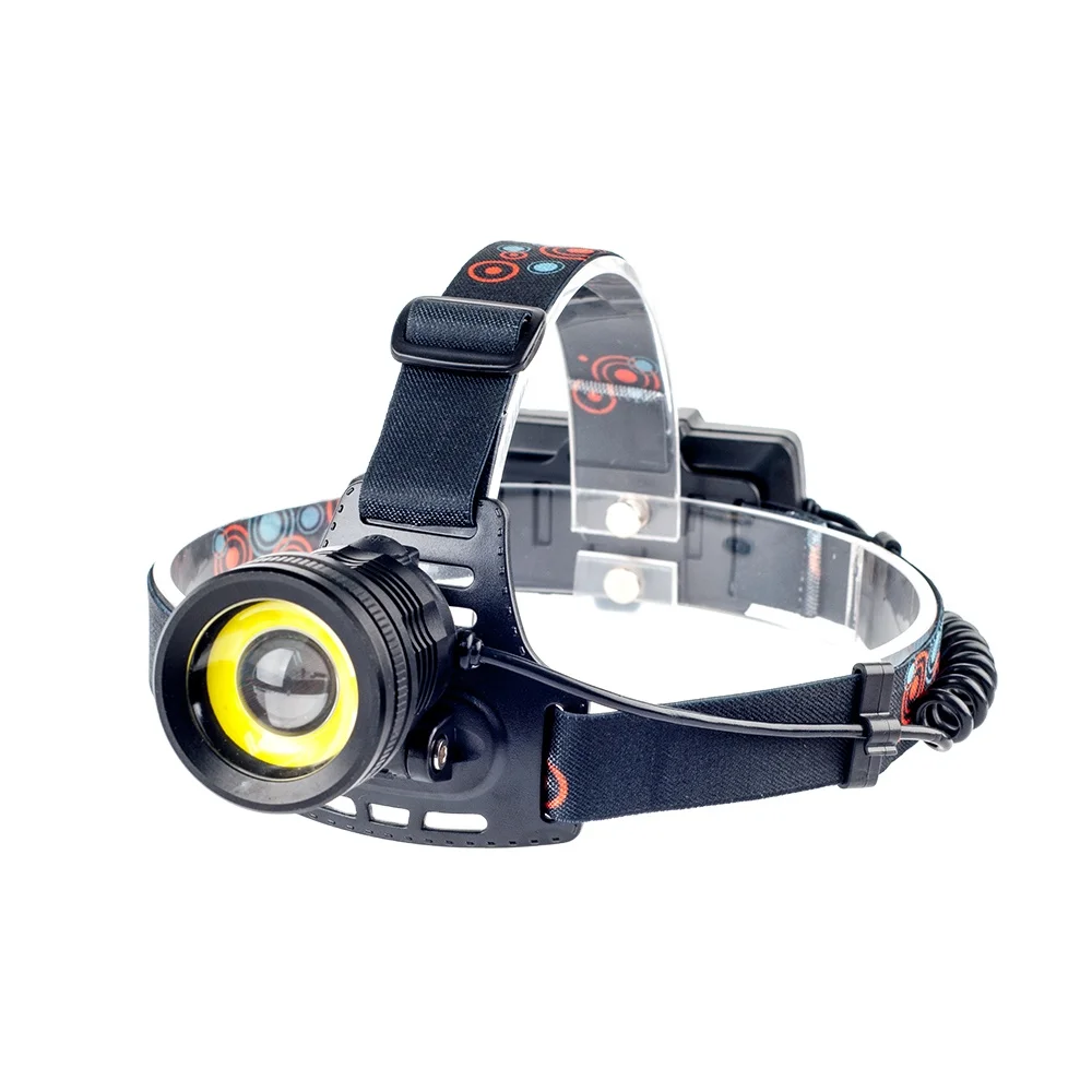 
Factory Hot Sales High Quality Customizable Powerful COB Headlamps Rechargeable Waterproof Zoomable Led Flashlight Headlamp 