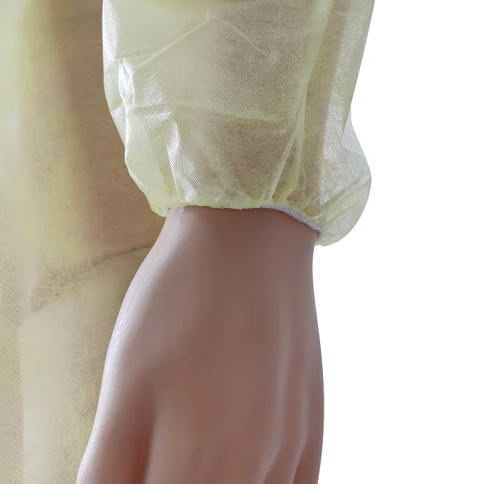 CE ISO13485 Level 2 medical non-woven disposable isolation gown coverall PE coated Spunbond Polypropylene visitor gown