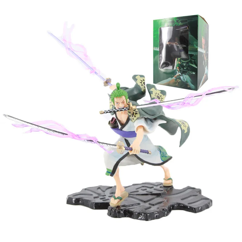 24cm pvc One Piece Zoro Three thousand world Anime Figure Roronoa Zoro FigureS Collection Zoro Model Toys