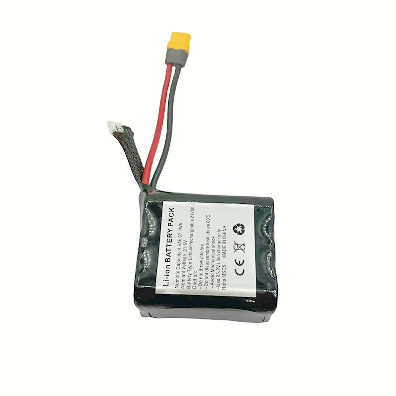 Factory custom rechargeable lithium-ion 21700 6s1p battery pack XT60 22.2V 4200mAh 21700 P42A lithium battery pack for UAV