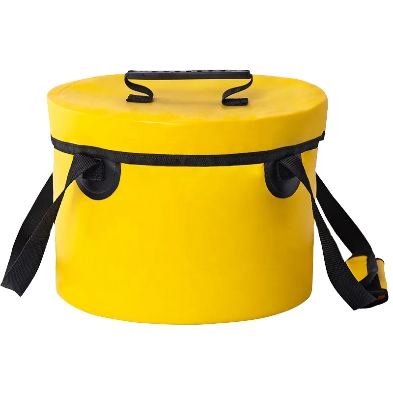 Best Quality Collapsible Bucket Waterproof Buckets Folding Basin PVC Tarpaulin Camping Fishing Fishing Buckets