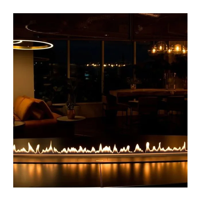 Smart Remote Controlled Modern Electric Fireplace Burner Ethanol Flame Lamp