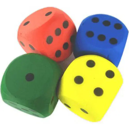 Wholesale Custom Colorful Giant Large Soft Pu Eva Foam Game Dice