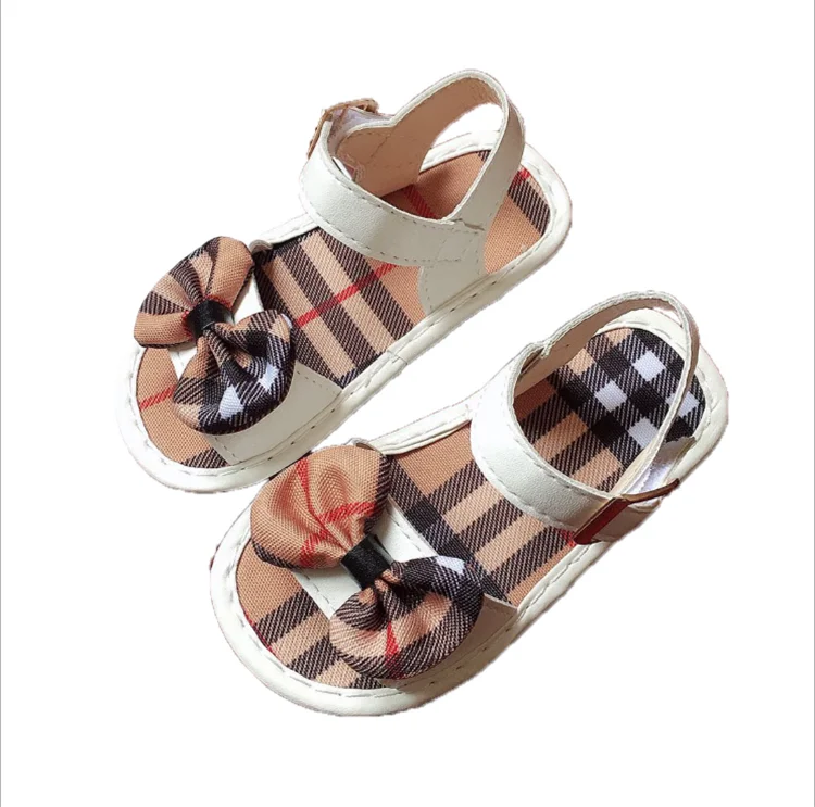 
2021Summer Korean fashion kids flat pu leather sandals 