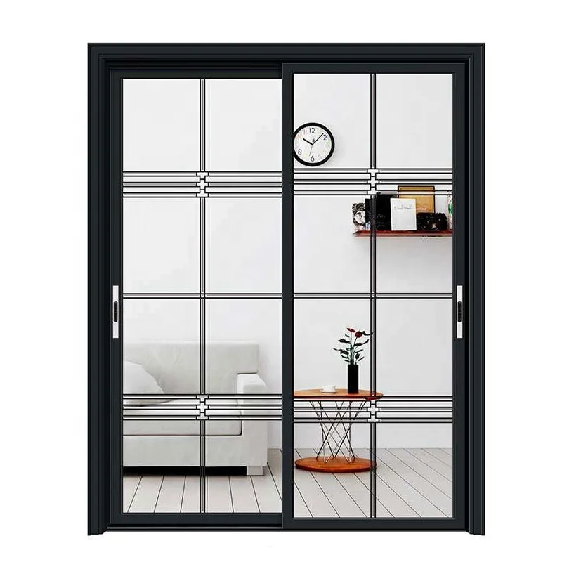 
modern house security aluminium glass sliding door coated sliding door with decorative pressure plates designs sliding door 