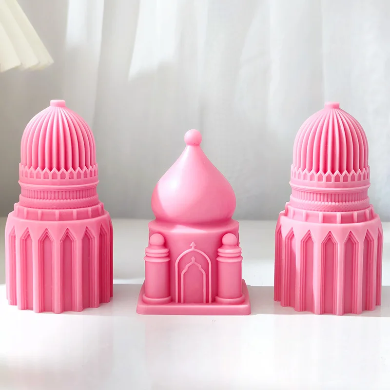 C462 Ancient Silk Road Arabic Architecture Western Style Candle Soap Silicone Mold Holiday Gifts Plaster Ornaments Mold Making