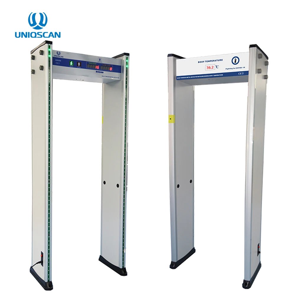 Uniqscan Body Thermal Walk Through Fever Meteal Detector Gate Walk Thro Scanner Door Cheap Price
