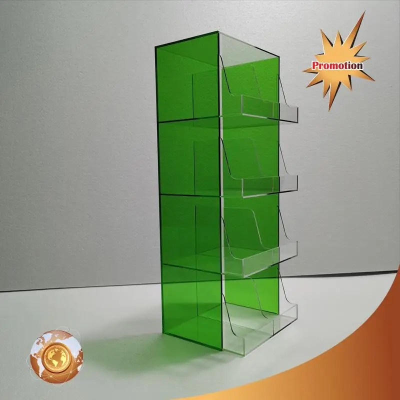 4 shelves acrylic mobile charger display,USB cable display,phone accessories display