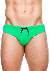 custom high quality embroidered padded low waist training fit nylon sexy swimming swimwear mens bikini briefs