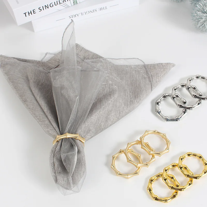 2023 wholesale  Bamboo Knuckles Style napkin rings holder wedding christmas table decorations