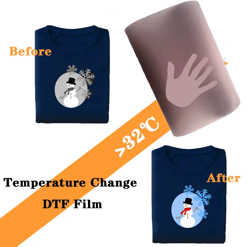 Temperature Change Film Dtf Film A3 A4 A3+ Sheet Pet Transfer Film For Dtf Heat Transfer Vinyl For Epson L1800 Dtf Printer
