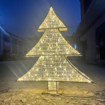 Large Giant outdoor Christmas led motif light gift box sleigh reindeer tree candy cane ball ornament arch decorations