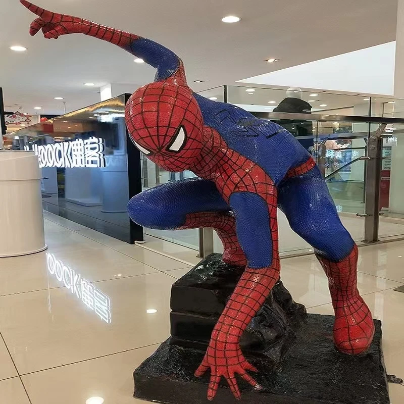 Hot sale Classic Anime Superhero Hand Statue Large Marvel Spiderman Sculpture Ornament