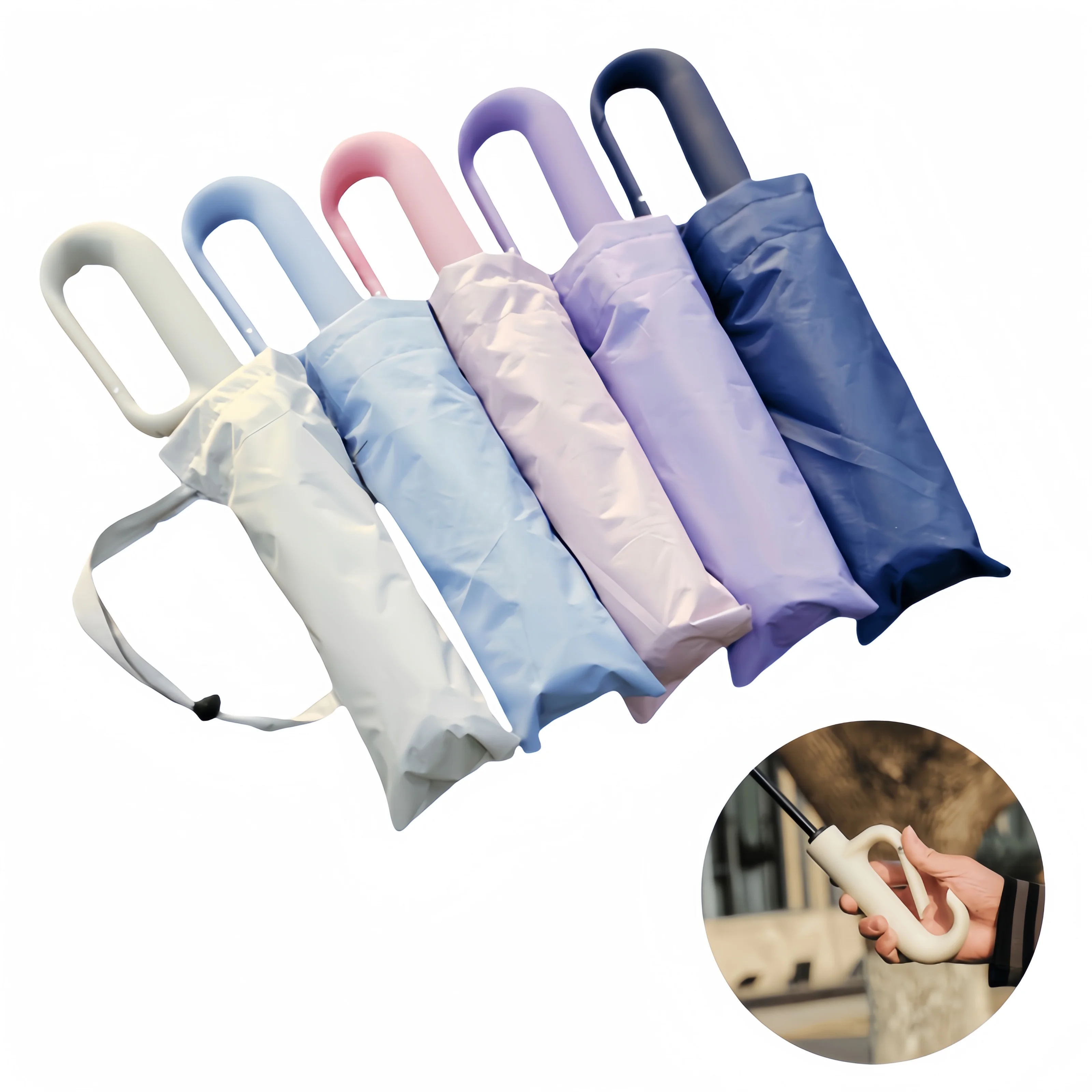 New Fashion Ring Buckle Umbrella Business Gifts Reverse Fully Automatic Dual-purpose UV Protection & Waterproof Folding Umbrella