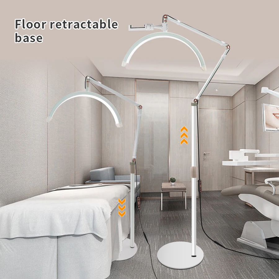 16-inch Beauty Light 20W Floor Clamp Half Moon Light Dual-purpose Aluminum Alloy LED Black Modern ABS Nordic Design Lamp 192 Pcs