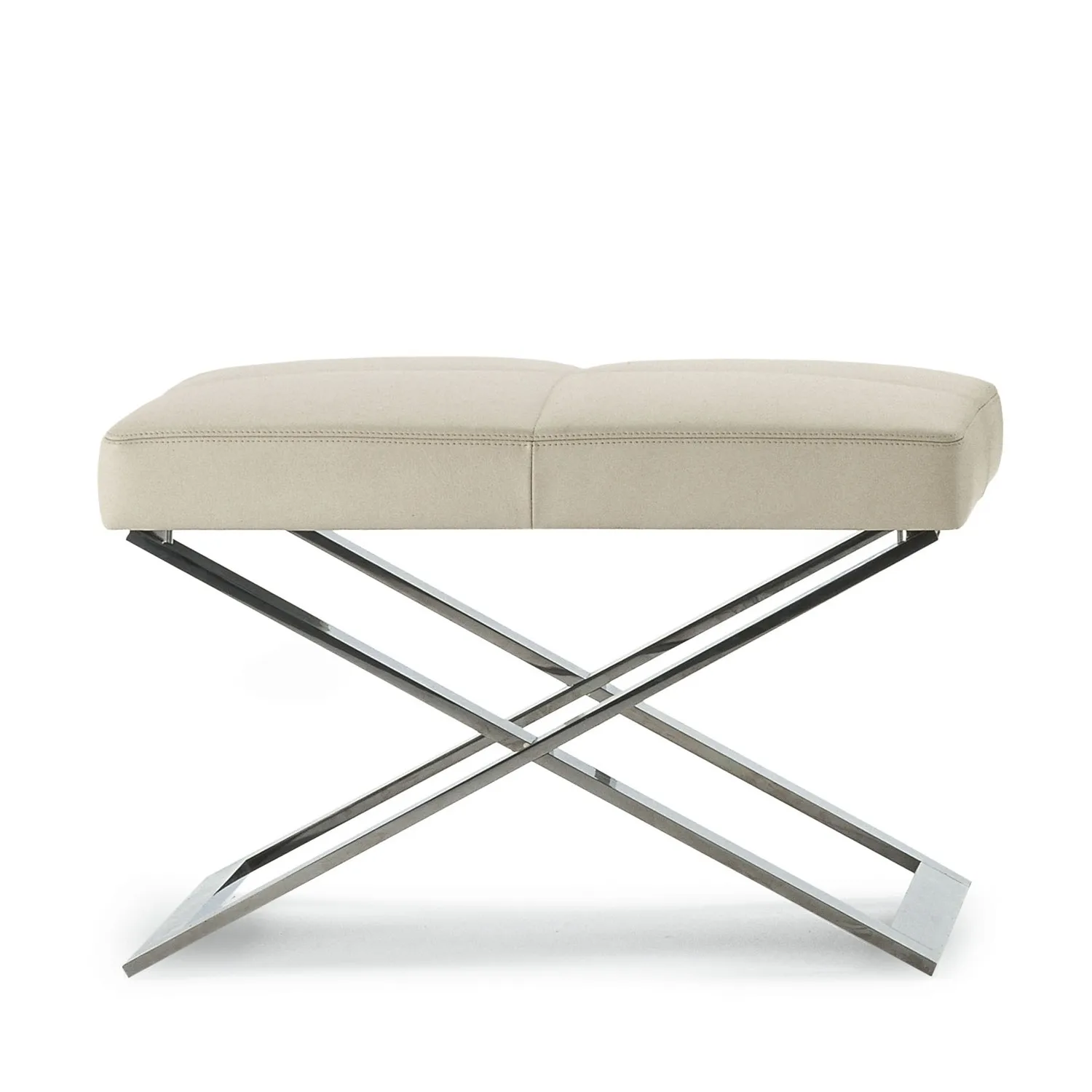 Leisure leather ottoman