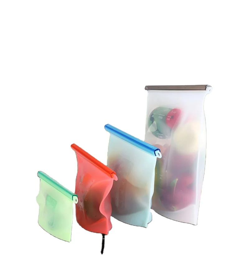 Герметичность складной кухонный многоразовые силиконовые мешок для хранения продуктов питания Ziplock органайзер хранилище сумочка