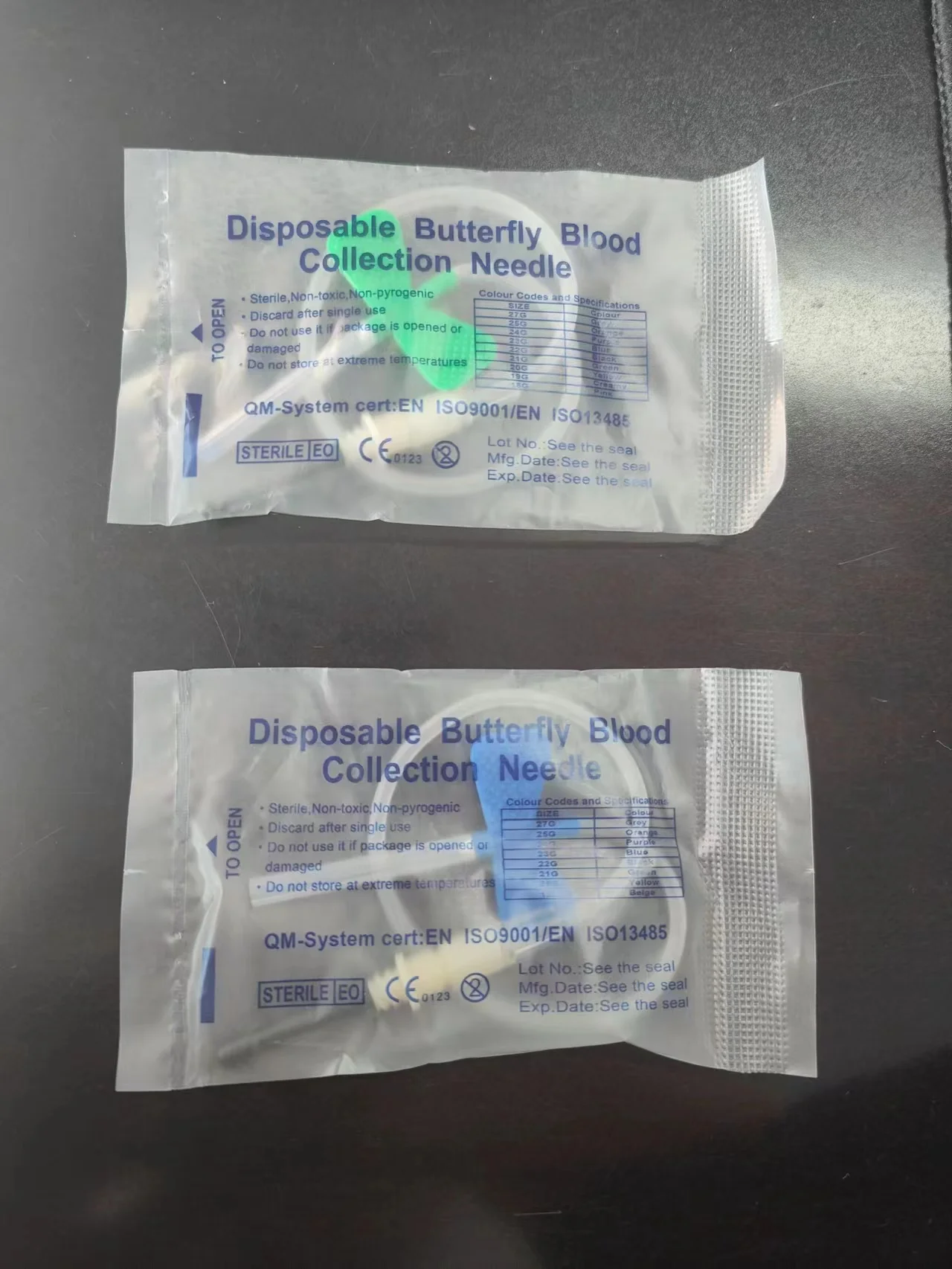 Butterfly blood collection needle 19G 20G 21G 22G 23G 24G 25G 27G Double wing needle for blood collection