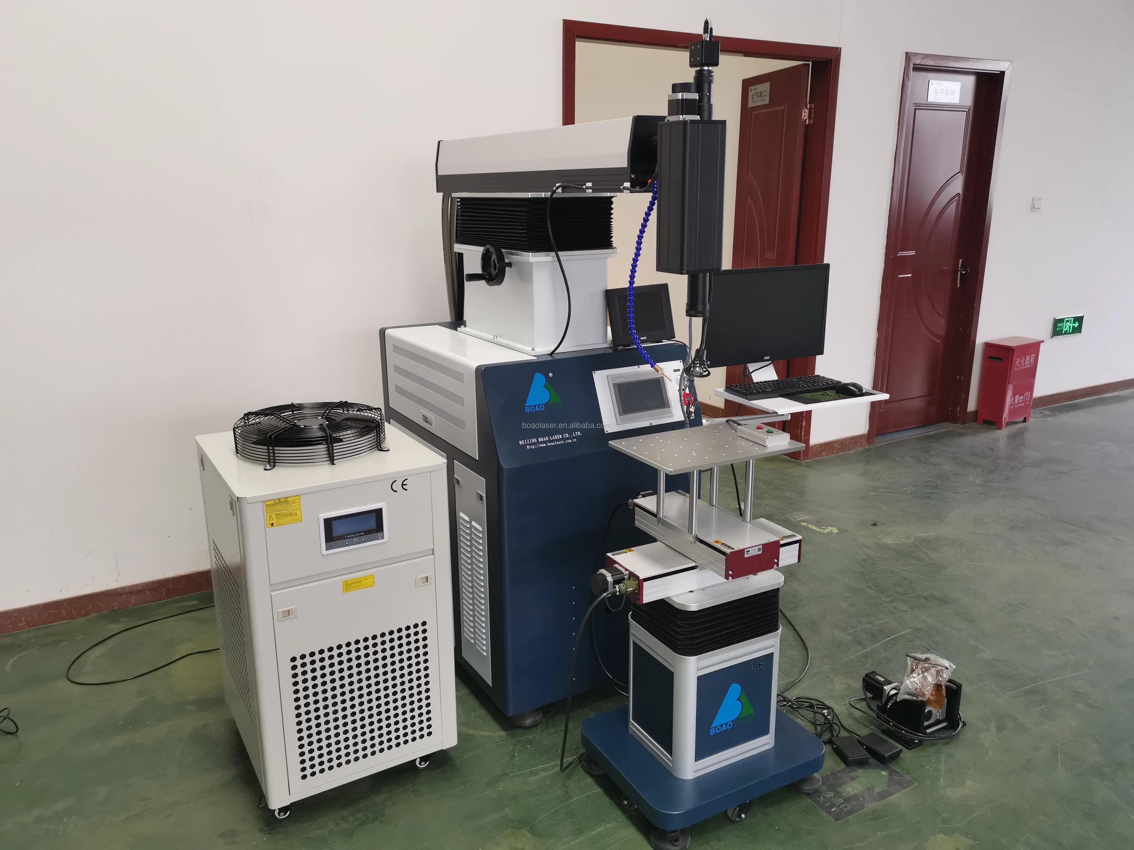 BOAO 4 axis automatic yag laser welding machines 200w 300w 400w jewelry fiber laser welders for metal mould repair