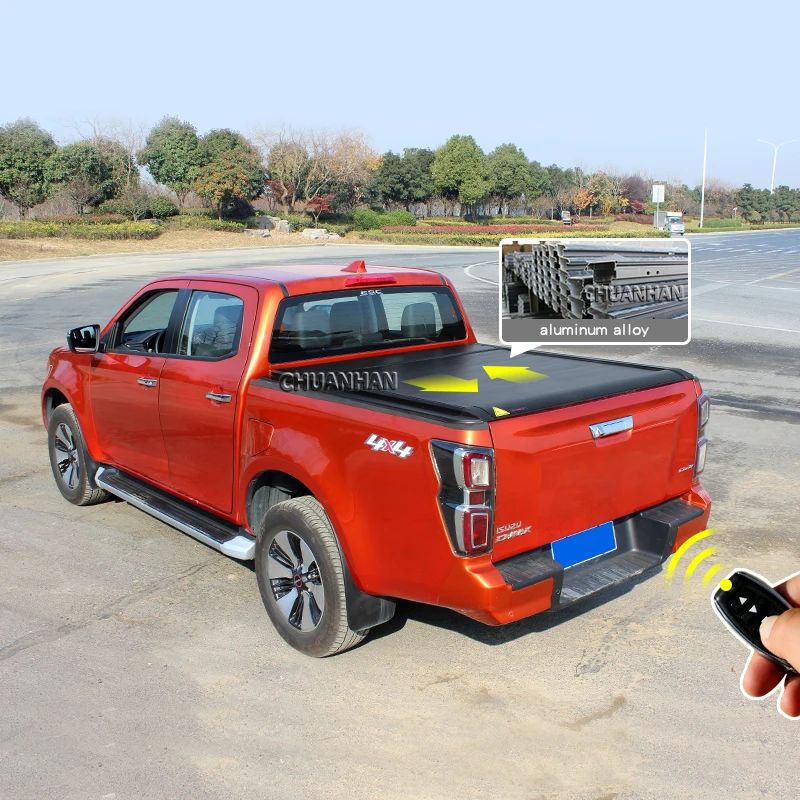 Pickup Hard Aluminum Roller Lid Cover Electric Retractable Tonneau Cover hilux for Toyota tundra Tacoma ford ranger wildtrak