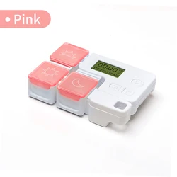Electronic Digit Medicine Reminder With 3 Compartments Detachable Portable Alarm Pill Box Timer