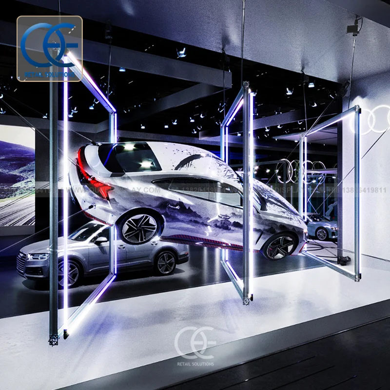 Supplier Aluminum Rack Stand Led Lighting Display Stands Car Exhibition Exhibition Display Stand For Booth