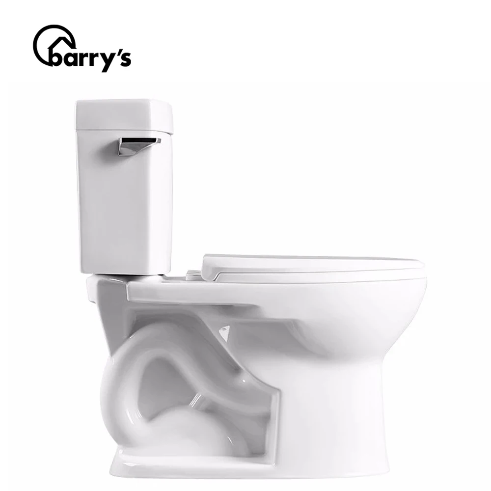 Modern design siphonic flushing concealed two-piece UPC toilets seat cover