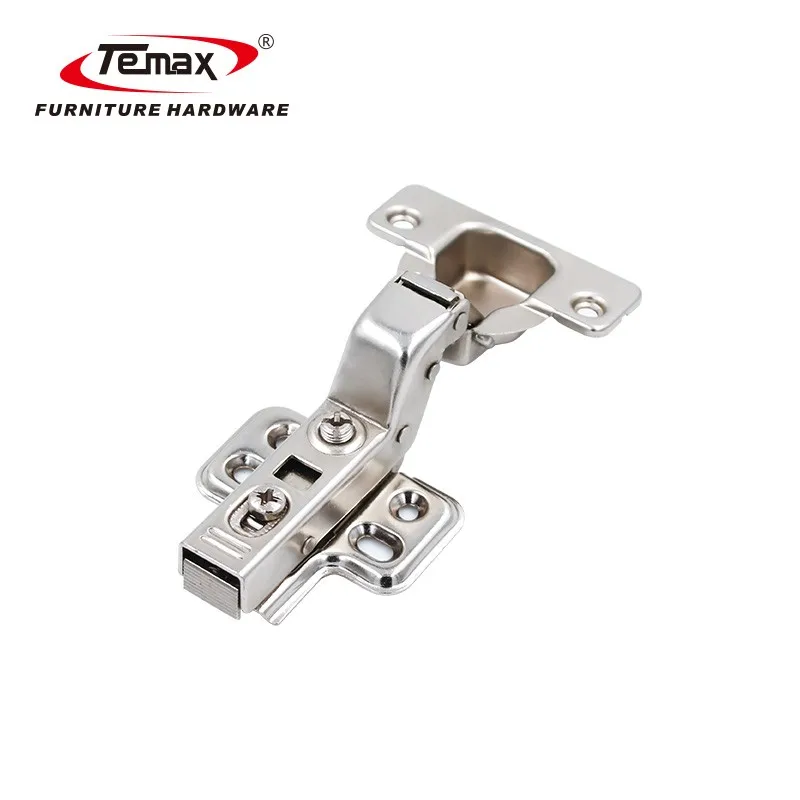 4 Hole Plates Adjustable Screw Selfclosing Auto Hinges Hydraulic Furniture Assembly Spring Hinge