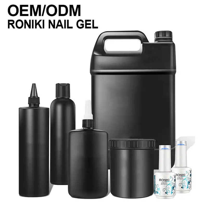 RONIKI nail supplies Custom Soak Off color Uv Gel OEM Kilogram Raw Material Gel Nail Polish bulk
