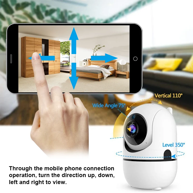 OEM 1080P YCC356 Plus Motion Tracking Baby Monitor Mini Indoor Surveillance Camera WiFi CCTV Wireless Security IP PTZ Camera