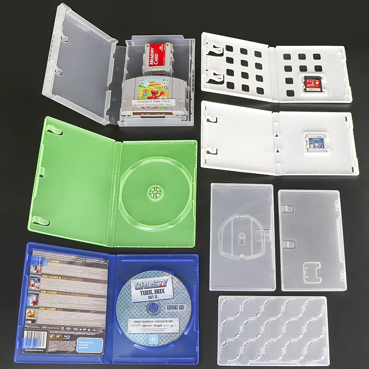 YUZMEI Plastic XBOX 360 2-CD 1-CD Box XBOX ONE Game Case PSP UMD PS2 3 4 5 Game Case Wii N64 DS 3DS Game Case For Sony