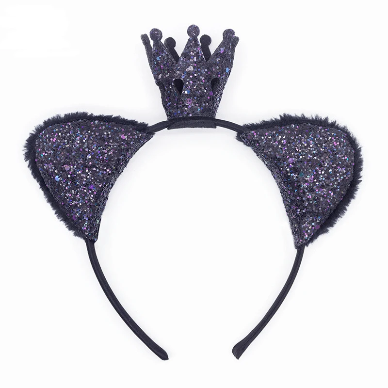 
Cat ears Christmas crown headband Halloween hair cave cross-border holiday headband hair ring cartoon 