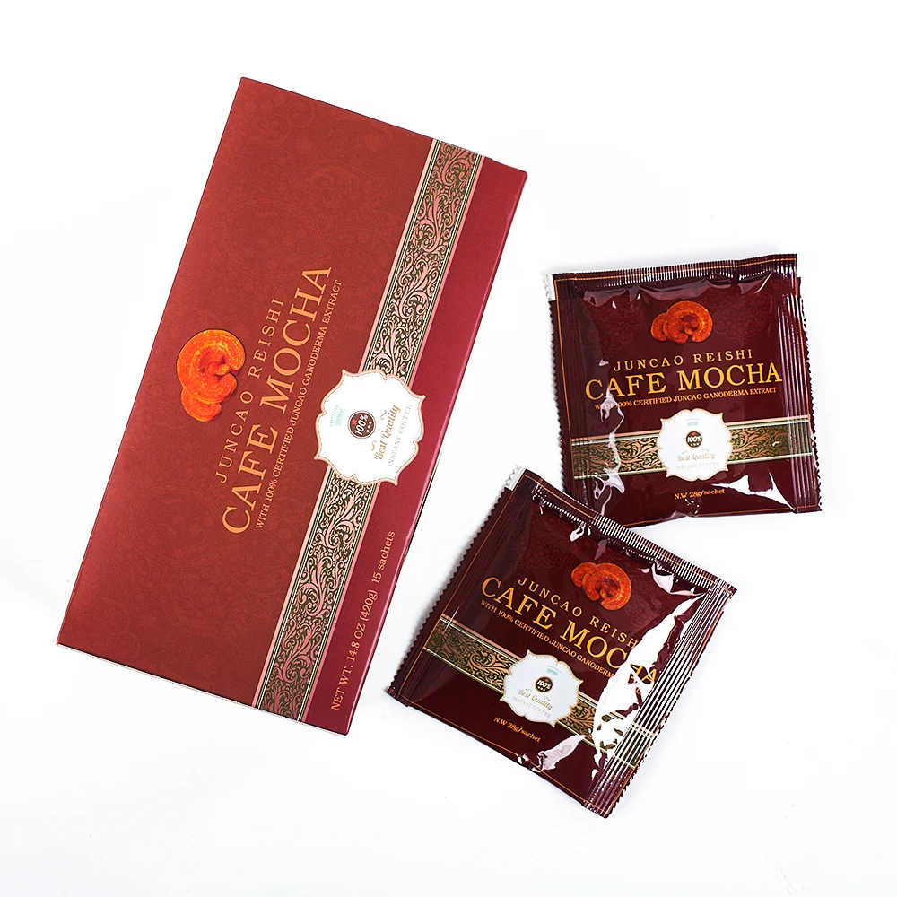 Горячая Распродажа OEM, мгновенный гриб Reishi Ganoderma Lucidum Lingzhi, кофе мокко с частной этикеткой