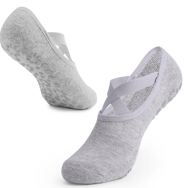 Women Custom Non-Slip Grip Yoga Pilates Socks With Straps