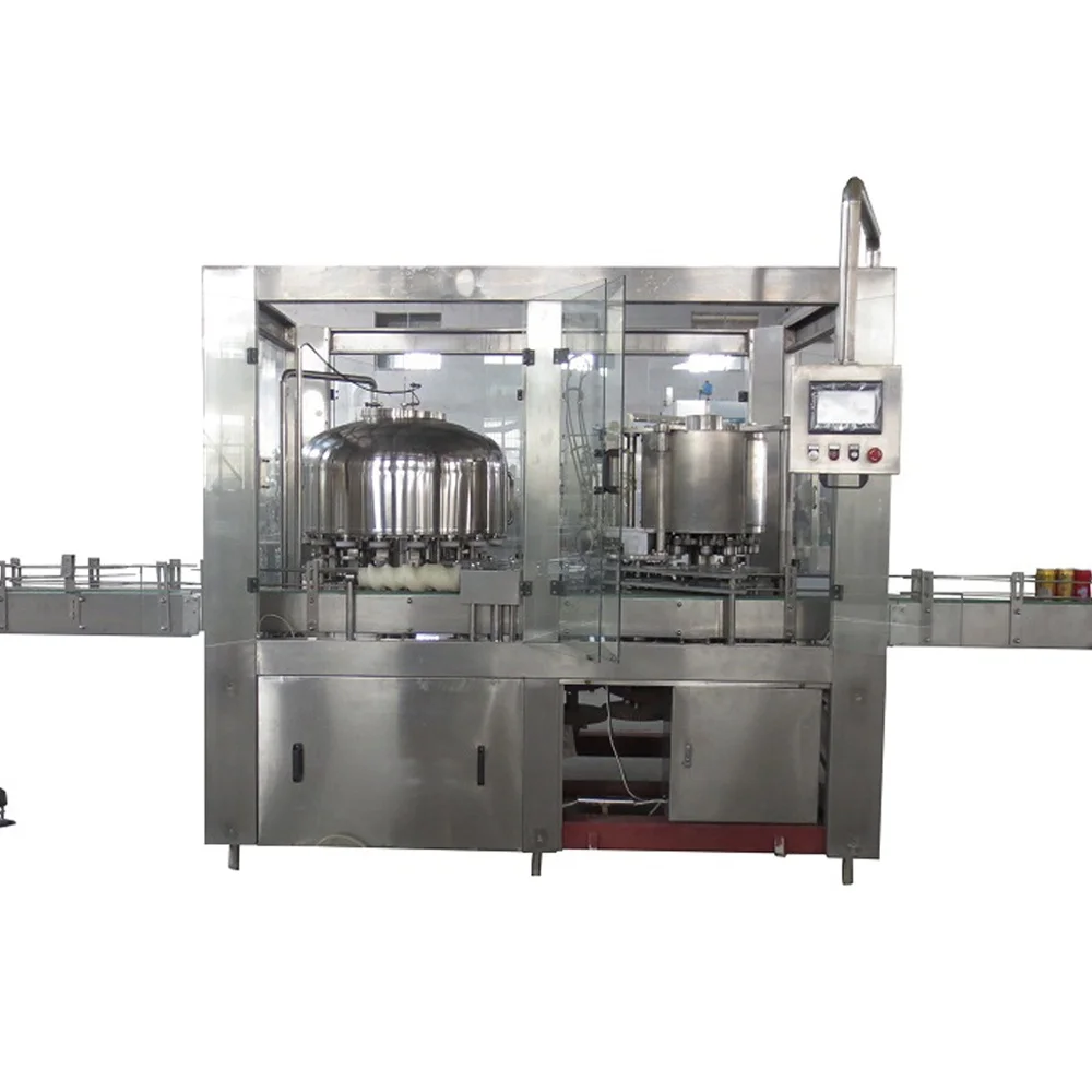 Automatic Filler Aluminum Can Filling and Sealing Mango Fruit Sugar Orange Juice Canning Machine